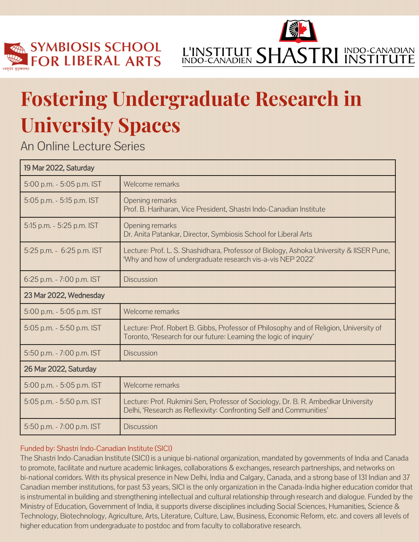 SSLA-SICI Lecture Series 2